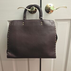 Coach Brown Leather Tag
